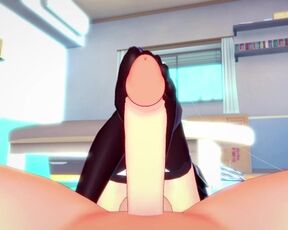 Shimei Ryomou from Ikkitousen Gives You A Footjob Hentai POV