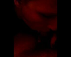 Milf gives husband a blow job