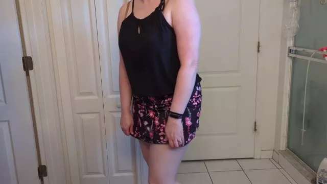 Hot Wife trying on Dress with No Panties